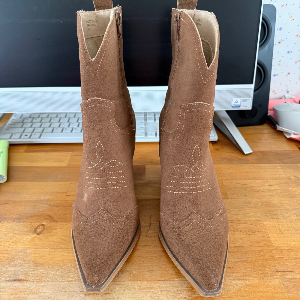 Oasis Society The Ariella - Brown/Tan Western Short Boots